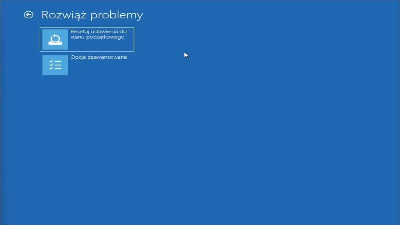 Resetuj ustawienia do stanu początkowego